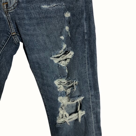 Abercrombie & Fitch Mens Distressed Skinny Tapered Jeans 31 x 30 Medium Wash - Picture 8 of 14